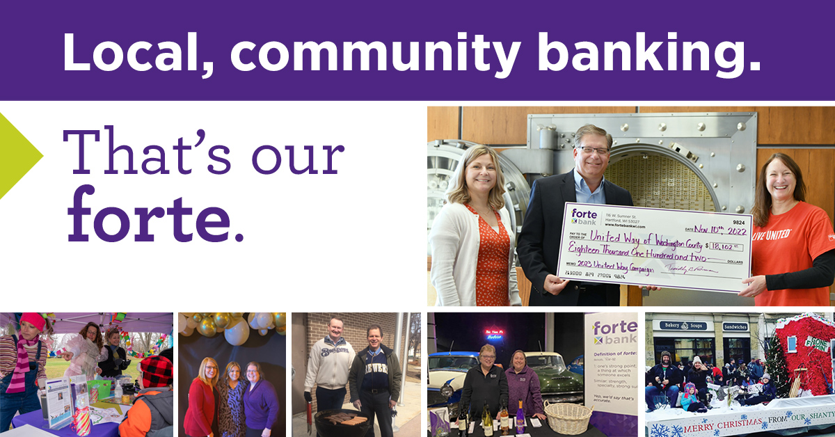 Local, community banking. That's our forte.